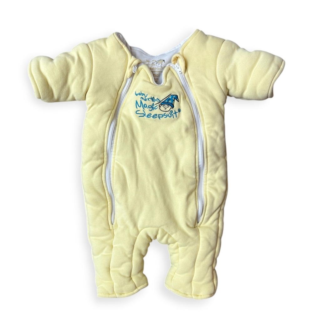 Baby‎ Merlins Magic Sleepsuit 100% Cotton Yellow Sleeper Baby 3-6 Months Small